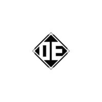 Monogram logo design with diamond square shape vector