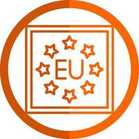 diseño de icono de vector de la UE