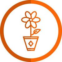 Flower Pot Vector Icon Design