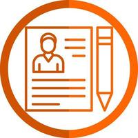 diseño de icono de vector de contrato de empleo