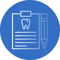 diseño de icono de vector de informe dental