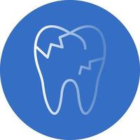 diseño de icono de vector de dientes cariados