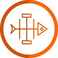 Fishbone Diagram Vector Icon Design