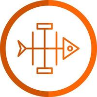 Fishbone Diagram Vector Icon Design