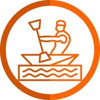 Kayaking Vector Icon Design