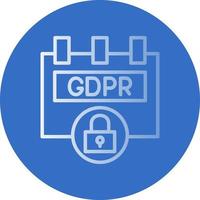 diseño de icono de vector de complemento gdpr