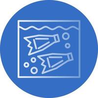 Fin Swimming Vector Icon Design