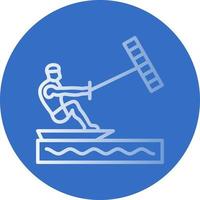 Kitesurfing Vector Icon Design