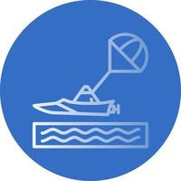 Parasailing Vector Icon Design