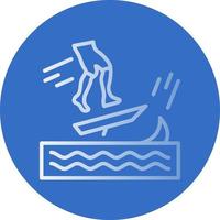 diseño de icono de vector de skimboard