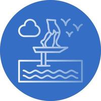 Sit Down Hydrofoiling Vector Icon Design