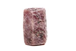 Macro mineral stone Ruby in the breed a white background photo