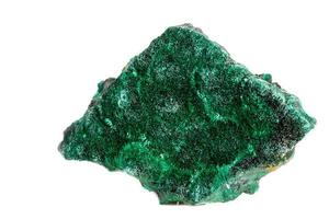 Macro mineral stone plisoviy, plush, satin malachite on a white background photo