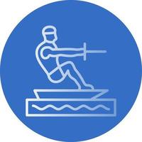 diseño de icono de vector de esquí descalzo