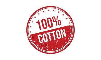 100 Percent Cotton Rubber Stamp vector