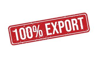 100 Percent Export Rubber Stamp vector