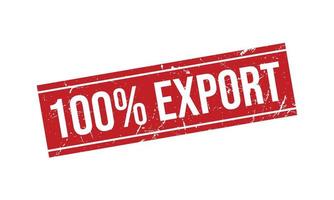 100 Percent Export Rubber Stamp vector