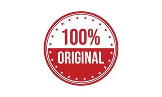 100 Percent Original Rubber Stamp vector