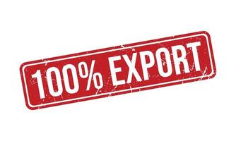 100 Percent Export Rubber Stamp vector