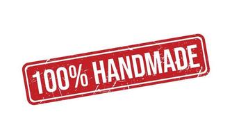 100 Percent Handmade Rubber Stamp vector