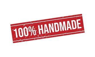 100 Percent Handmade Rubber Stamp vector