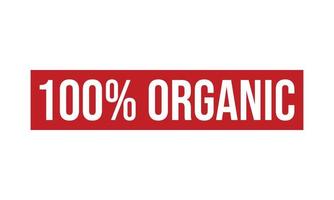 100 Percent Organic Rubber Stamp vector