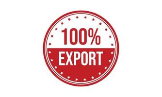 100 por ciento exportar caucho sello vector
