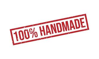 100 Percent Handmade Rubber Stamp vector