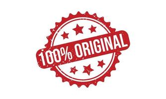 100 Percent Original Rubber Stamp vector