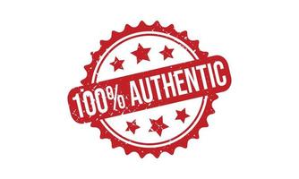 100 Percent Authentic Rubber Stamp vector