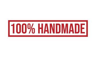 100 Percent Handmade Rubber Stamp vector