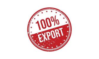 100 Percent Export Rubber Stamp vector