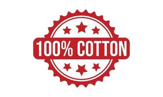 100 Percent Cotton Rubber Stamp vector