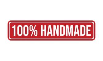 100 Percent Handmade Rubber Stamp vector