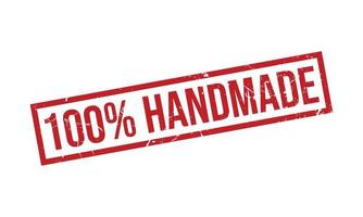 100 Percent Handmade Rubber Stamp vector