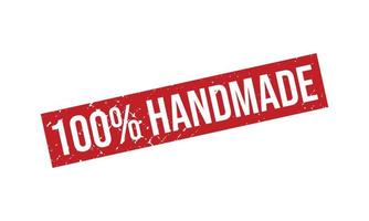 100 Percent Handmade Rubber Stamp vector