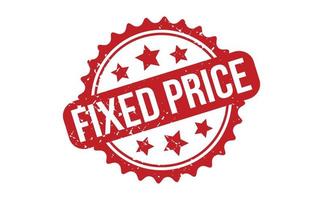 Fixed price Rubber Stamp. Red Fixed price Rubber Grunge Stamp Seal Vector Illustration - Vector