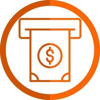 Cash Withdrawal Vector Icon Design