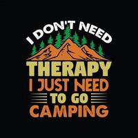 Camping T-shirt Design vector