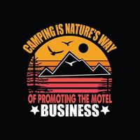 Camping T-shirt Design vector