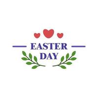 Happy Easter Typographical Lettering Background. vector
