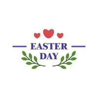 Happy Easter Typographical Lettering Background. vector