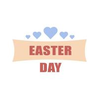 Happy Easter Typographical Lettering Background. vector