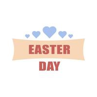 Happy Easter Typographical Lettering Background. vector