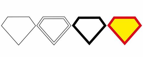 superhéroe Insignia conjunto aislado en blanco antecedentes vector