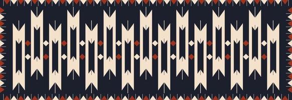 Aztec Navajo area rug pattern. Ethnic colorful southwest geometric pattern use for carpet, rug, tapestry, mat, table runner, etc. Ethnic boho southwest pattern floor rug fabric design. vector