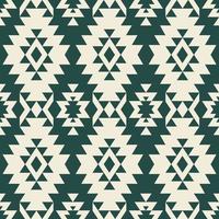 Navajo white-green pattern. Aztec Navajo geometric shape seamless pattern background. Ethnic southwest pattern use for fabric, textile, home interior decoration elements, upholstery, wrapping vector
