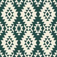 Navajo white-green pattern. Aztec Navajo geometric shape seamless pattern background. Ethnic southwest pattern use for fabric, textile, home interior decoration elements, upholstery, wrapping vector