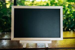 chalkboard on desk photo