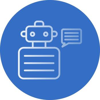 Robot Advisor Vector Icon Design